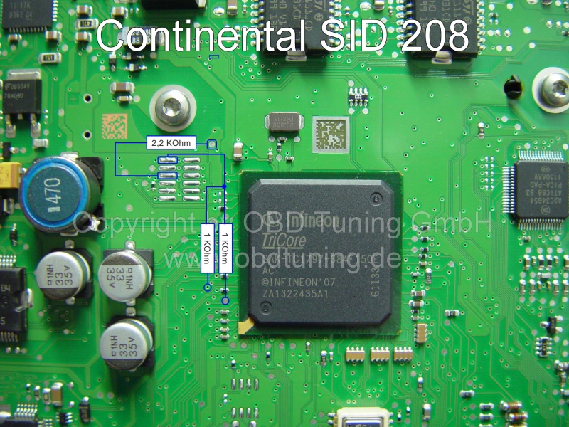Continental SID 208 (Land Rover) pinout diagram 1
